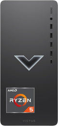 Black Gaming Desktop with AMD Ryzen 5 5600G, AMD Radeon RX 6400, 16GB RAM, 512GB SSD + 1TB HDD, Windows 11 Home G8052
