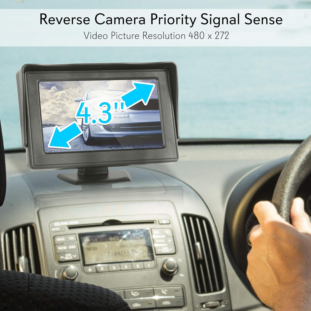 Waterproof Wireless Rear View Camera with 4.3” Color LCD Display S38920