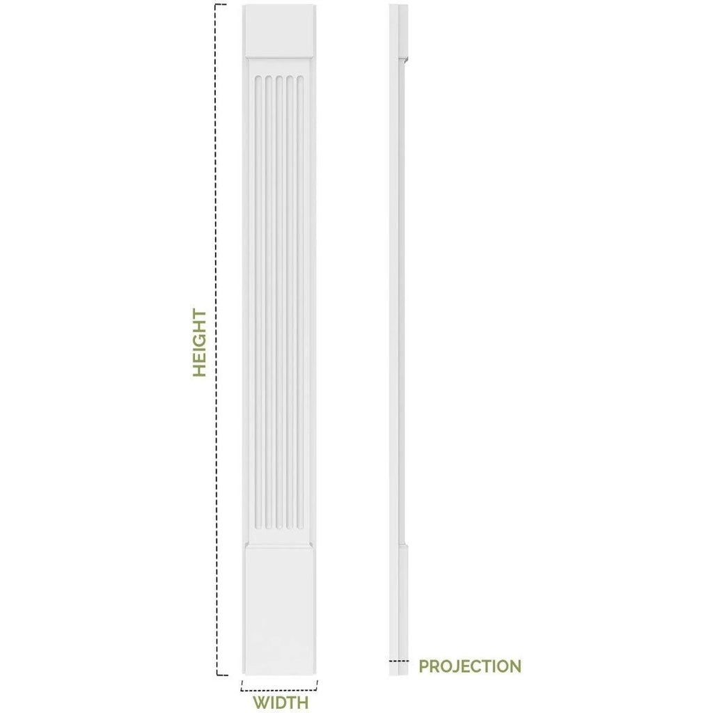 Raised Panel PVC Pilaster with Decorative Capital & Base (Pair) F605