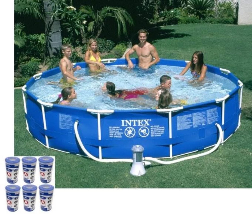 12ft x 30in Metal Frame Round Swimming Pool Set P8750