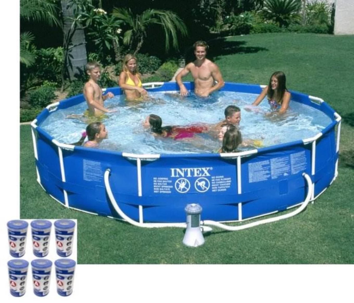 12ft x 30in Metal Frame Round Swimming Pool Set P8750
