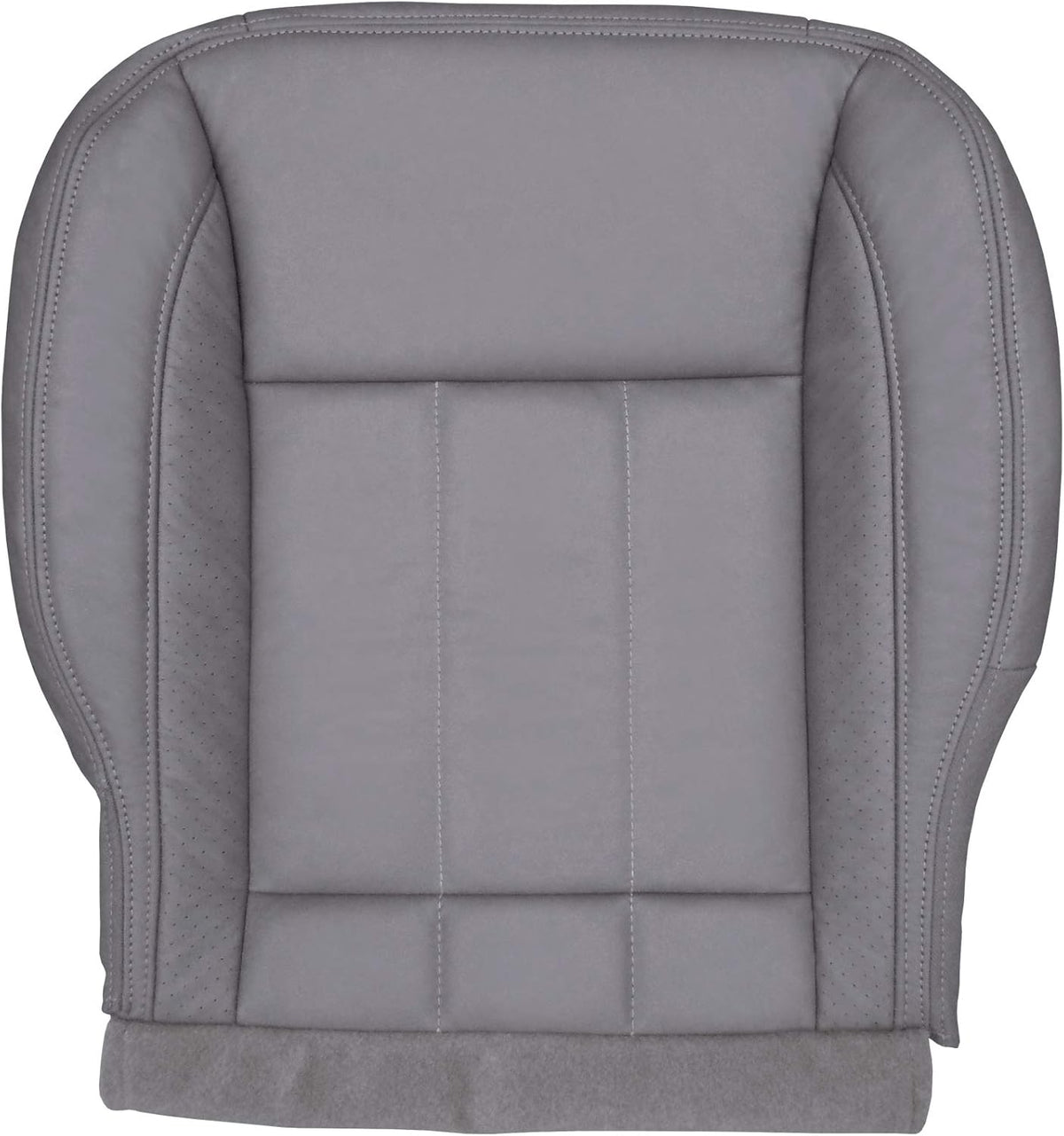Driver Bottom Perforated Leather Seat Cover Khaki Tan W7041