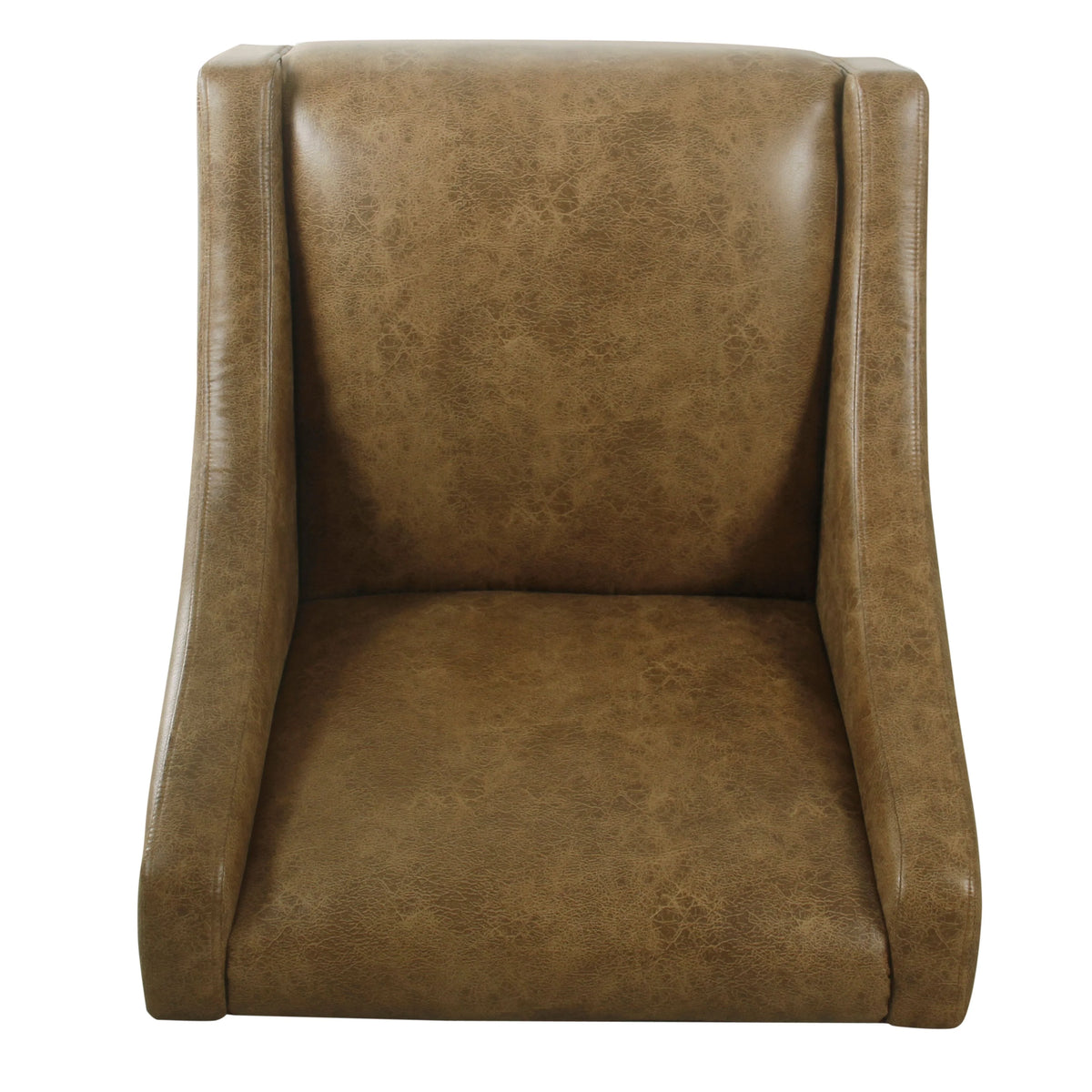 Distressed Brown Faux Leather Accent Chair V470