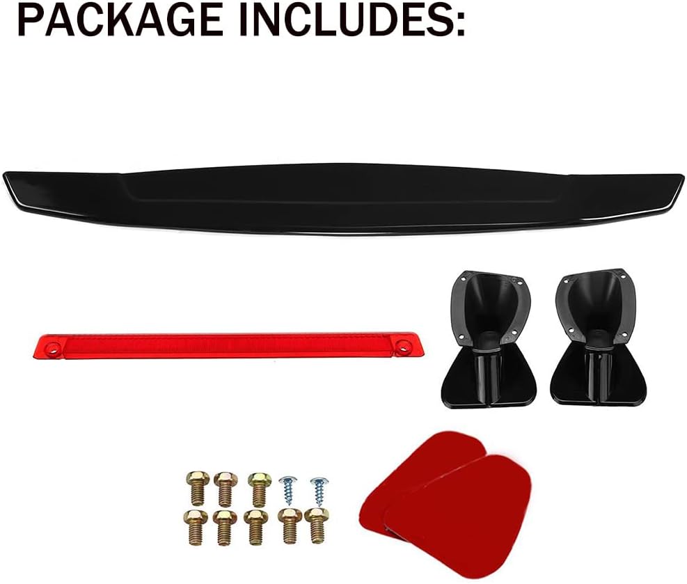 Glossy Black ABS Racing Spoiler Wing S515175