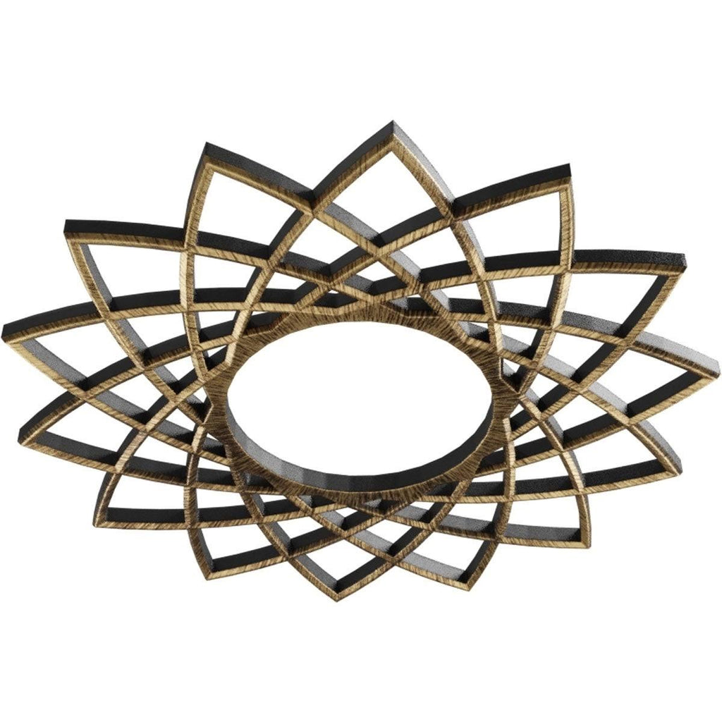 40x22OD x 15 3/8x22ID x 1x22P PVC Pierced Ceiling Medallion S619
