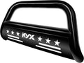 Black 3" Brush Grille Guard Front Bumper with Removable Skid Plate P323