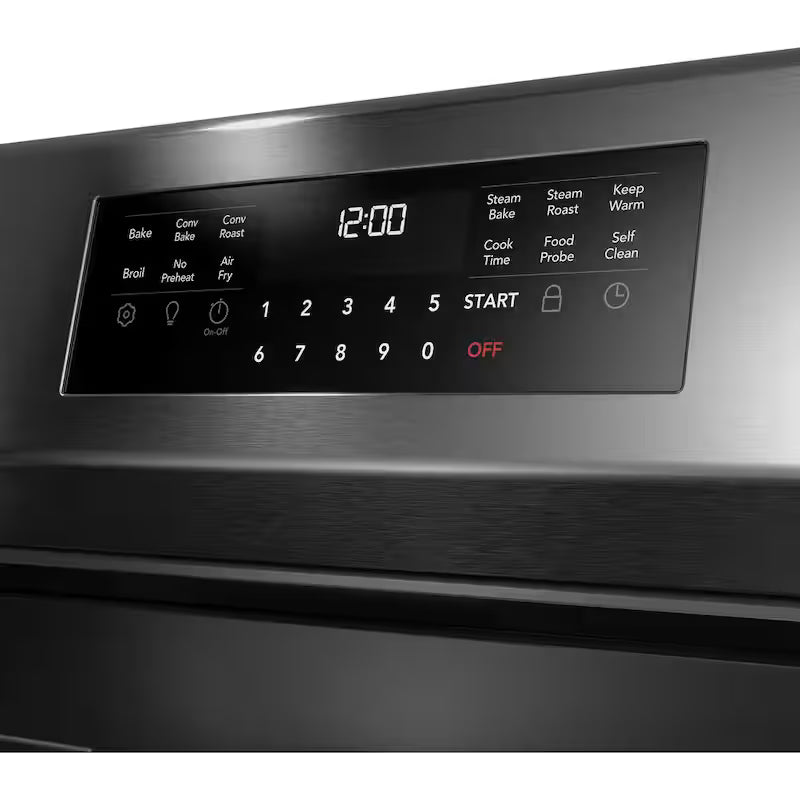30 in. 5 Burner Freestanding Gas Range in Black Stainless Steel with True Convection and Air Fry D5294