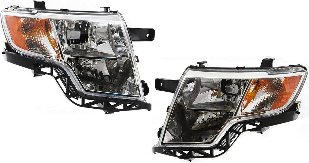 Headlight Set of 2 Halogen With bulbs V897