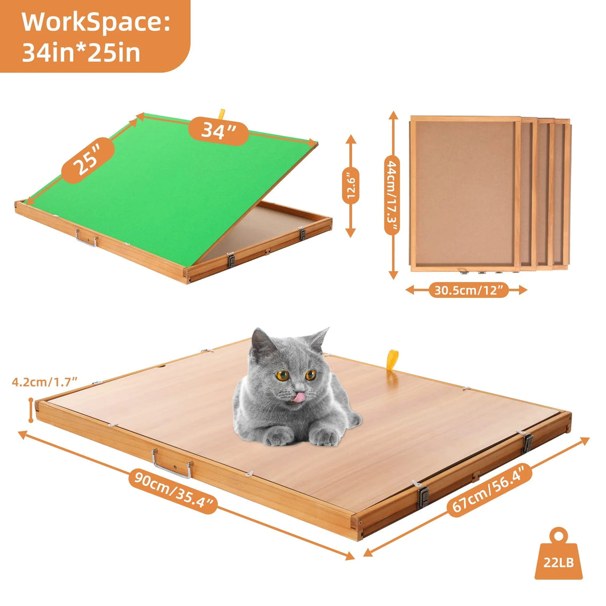 1500pcs Portable Jigsaw Puzzle Table with 4 Drawers V181949