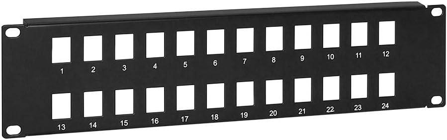 24 Port 19" 2U Blank Keystone Patch Panel, 10 Pack X14931