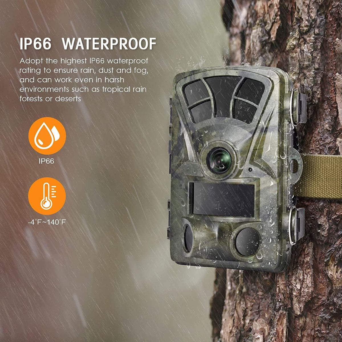 1520P IP66 Waterproof Trail Camera with Night Vision F397017