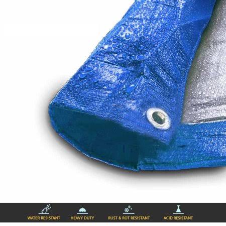 Blue Poly Tarp with Grommets, 40' x 40' E4625