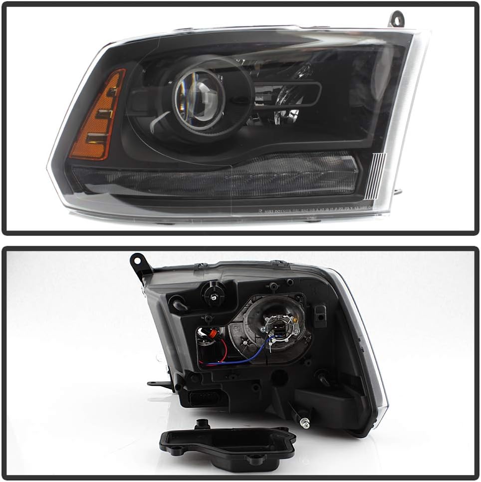 White LED DRL Headlights Assembly H333