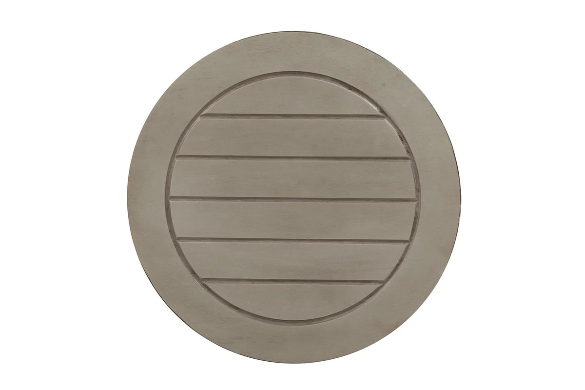 Light Grey Hardwood Round Side Accent Table W497384