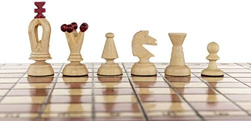Vintage Carved Wooden Chess Set B91493