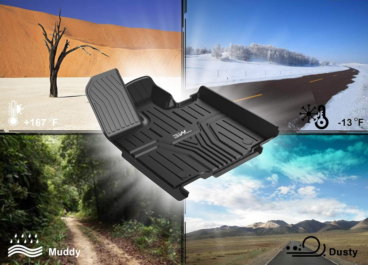 Black TPE All Weather Custom Fit Floor Liner and Cargo Mats E611312