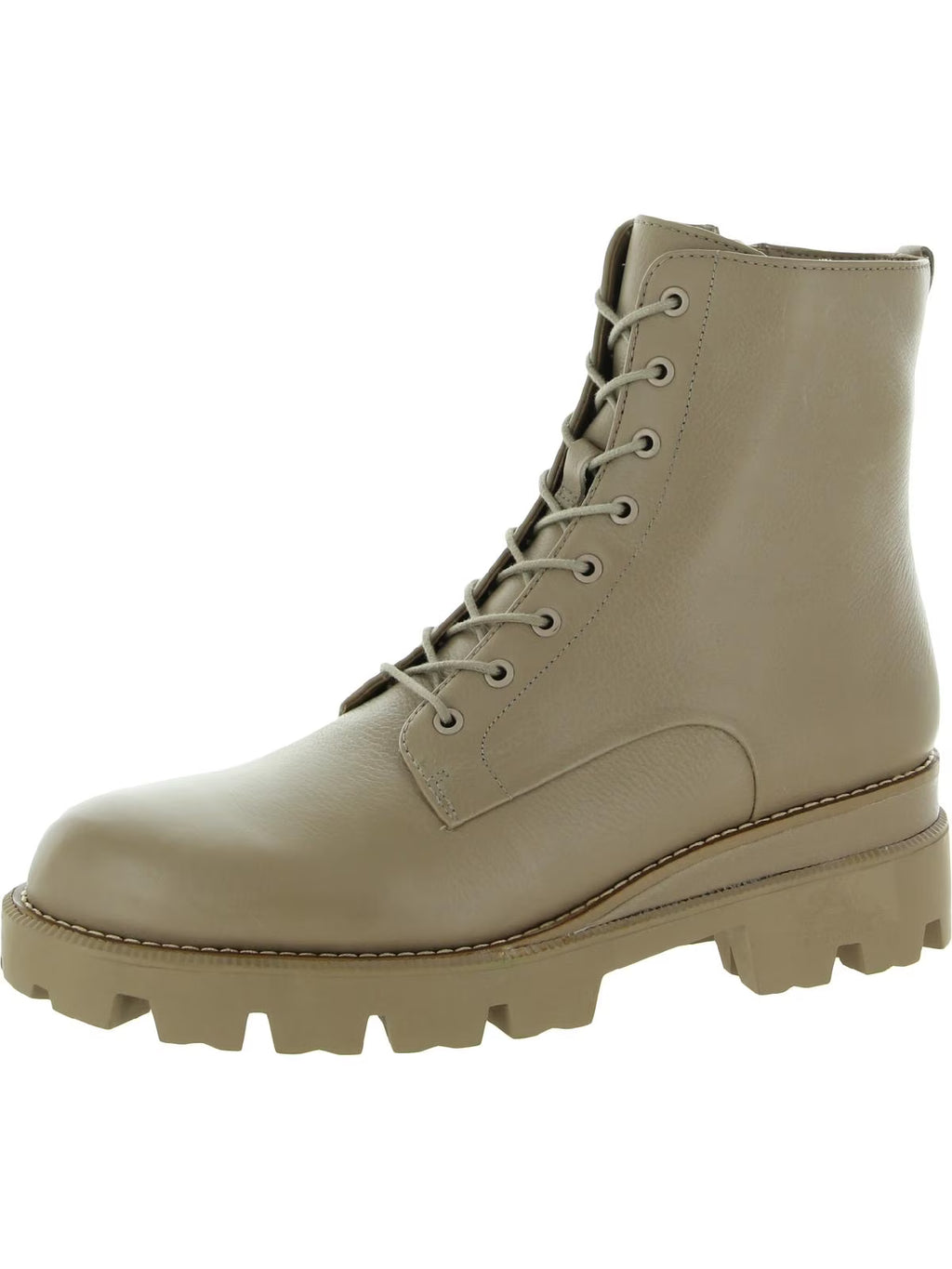 Leather Ankle Combat Boots Brown 7.5 Medium P664