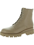 Leather Ankle Combat Boots Brown 7.5 Medium P664