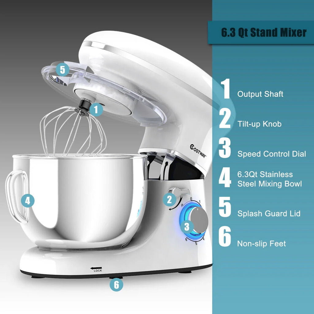 Tilt-Head Stand Mixer 7.5 Qt 6 Speed 660W Red N740