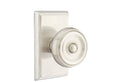 Satin Nickel Privacy Knob with Rectangular Rose A208