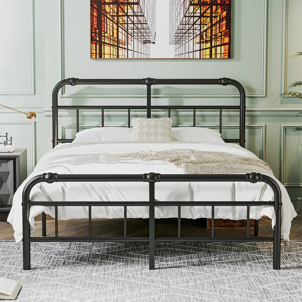 King Bed Frame with Headboard and Footboard X927805