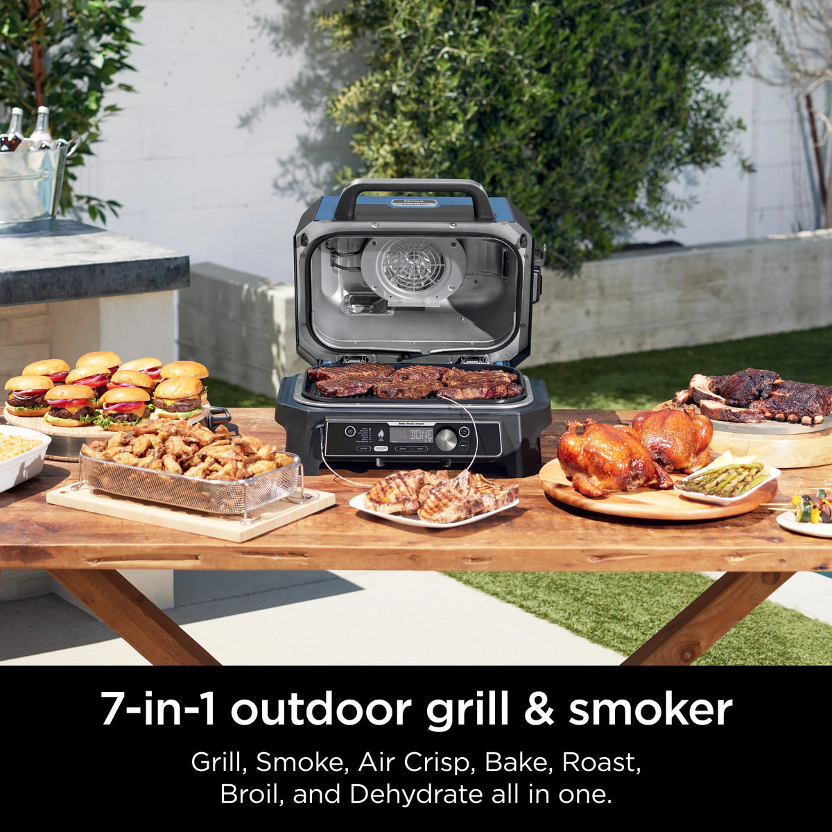 7-in-1 Outdoor Grill & Smoker U334000