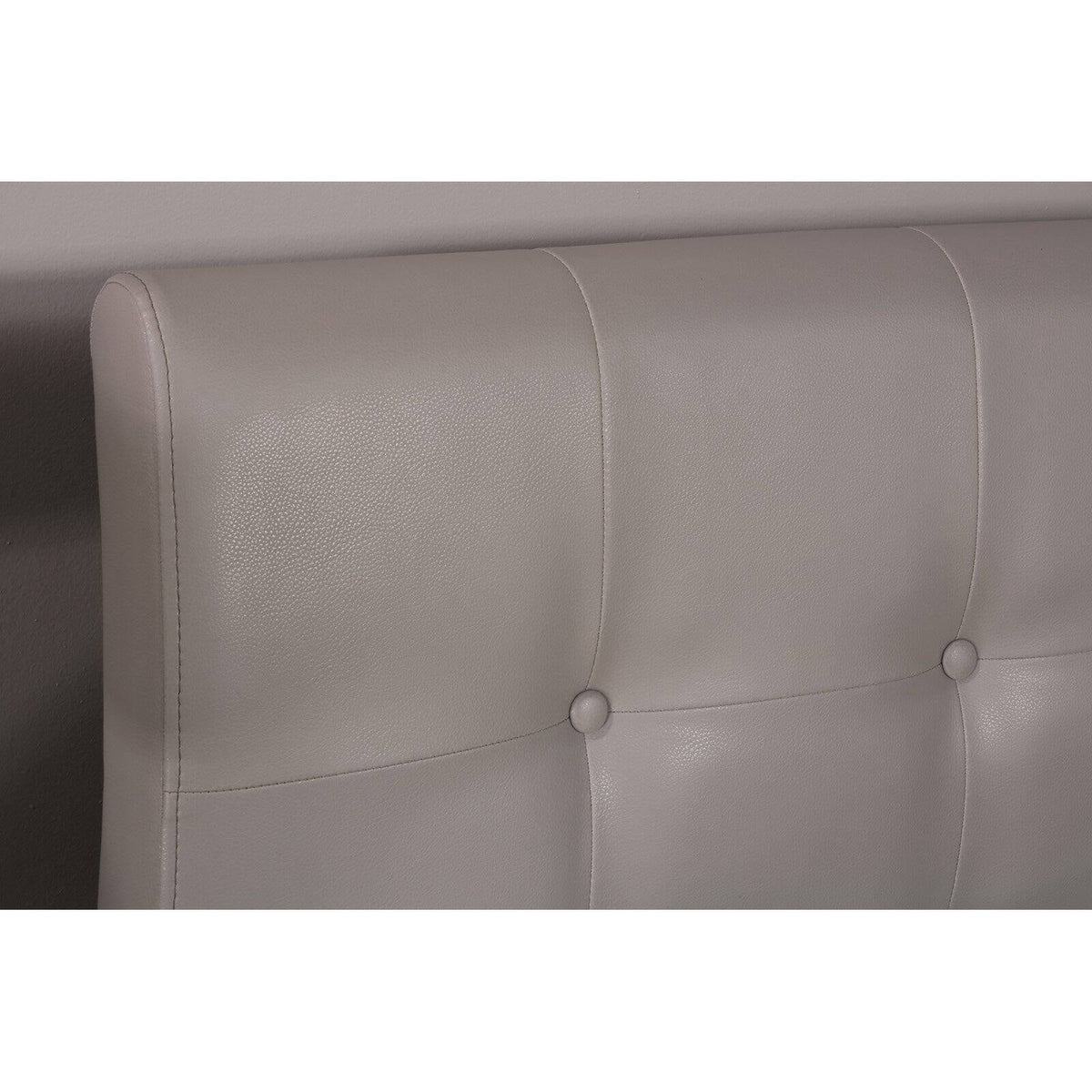 Gray Faux Leather Upholstered Queen Headboard V952958