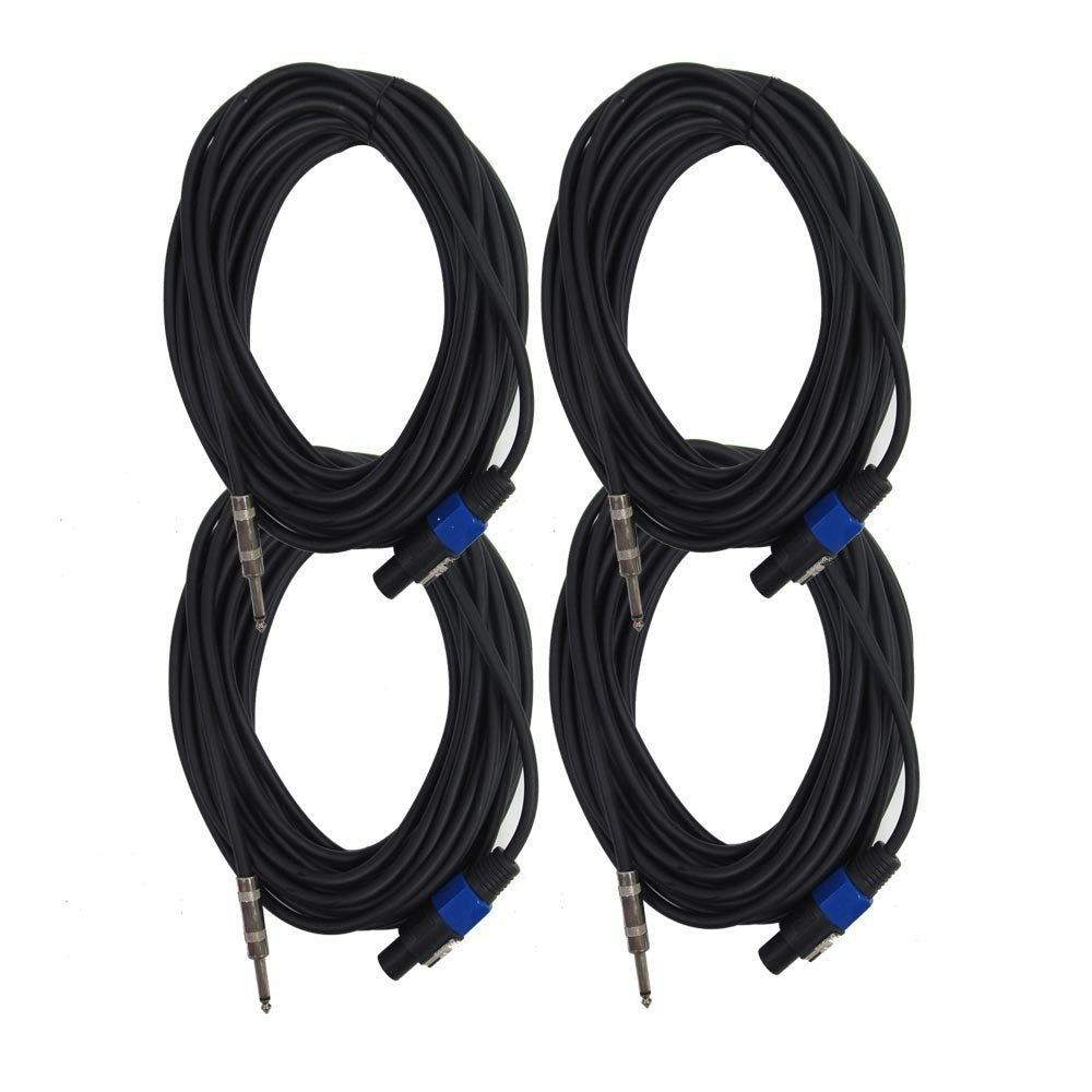 Four Pack of Speakon to 1/4 Speaker Cables 15' E841905