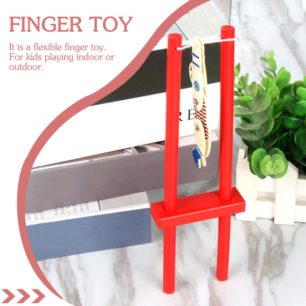 Wooden Acrobatic Monkey Hand Control String Gymnastic Man Wood Sensory Fidget Game Y178
