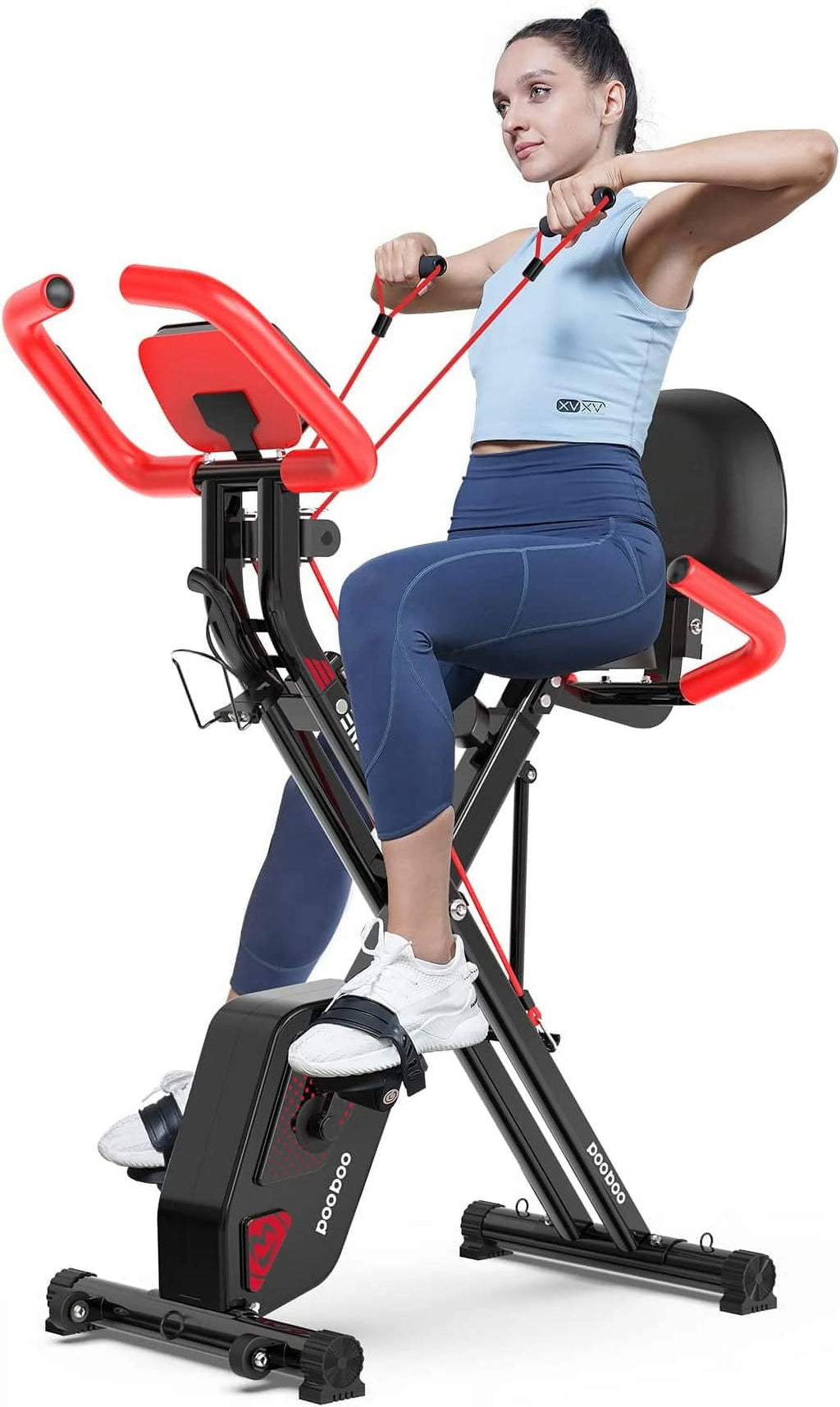 4-in-1 Folding Magnetic Exercise Bike E807