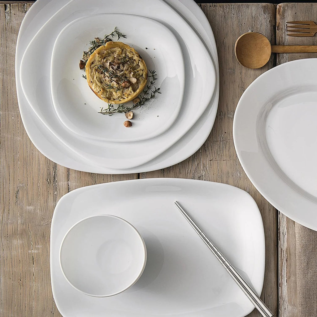 Set of 6 Tempered Opal Glass Plates R724