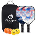 Blue Fiberglass Pickleball Paddle Set of 2 with Carry Bag H99166
