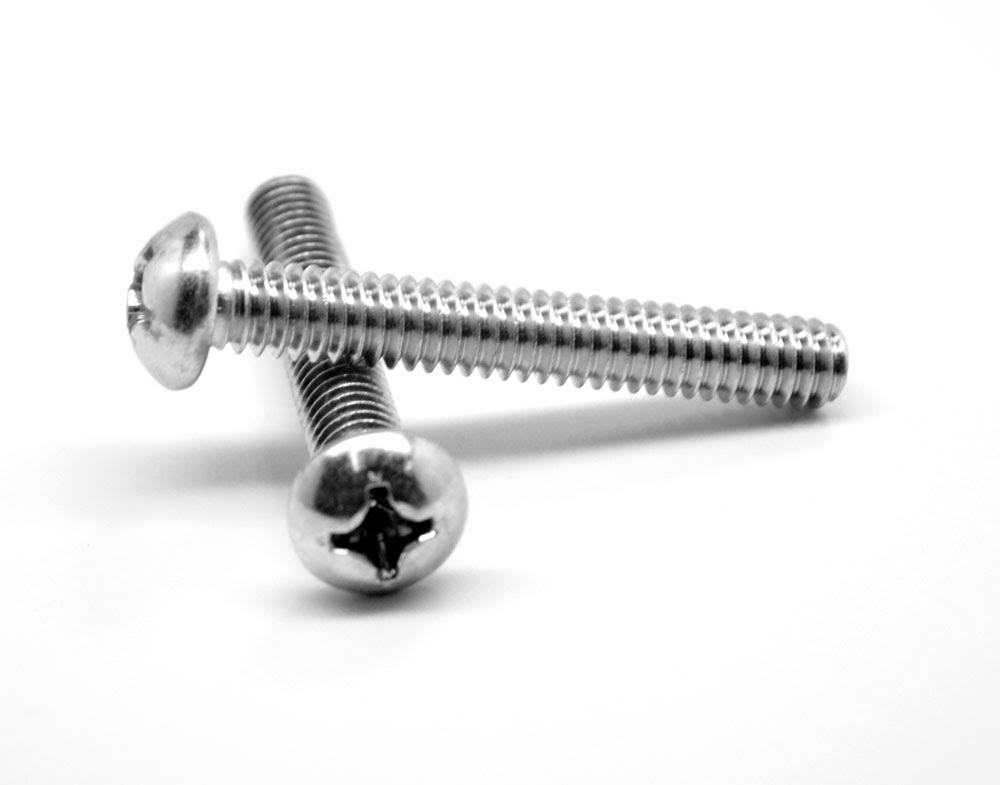 #6-32 x 1x22 Coarse Thread Machine Screw Phillips Round Head Low Carbon Steel Zinc Plated G658359