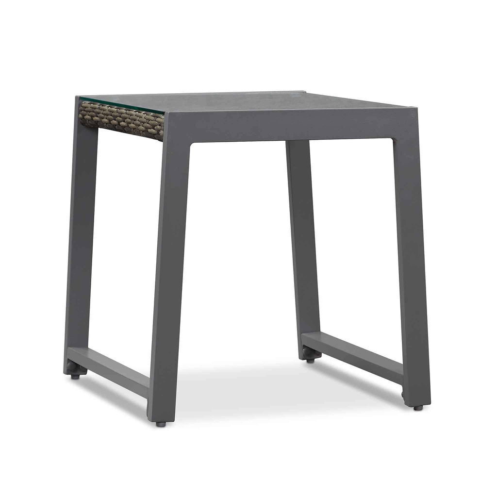 Gray Aluminum Patio End Table, 2 count P35298