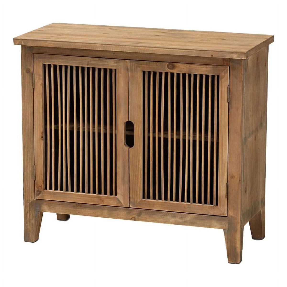 Medium Oak 2-Door Wood Storage Cabinet G791