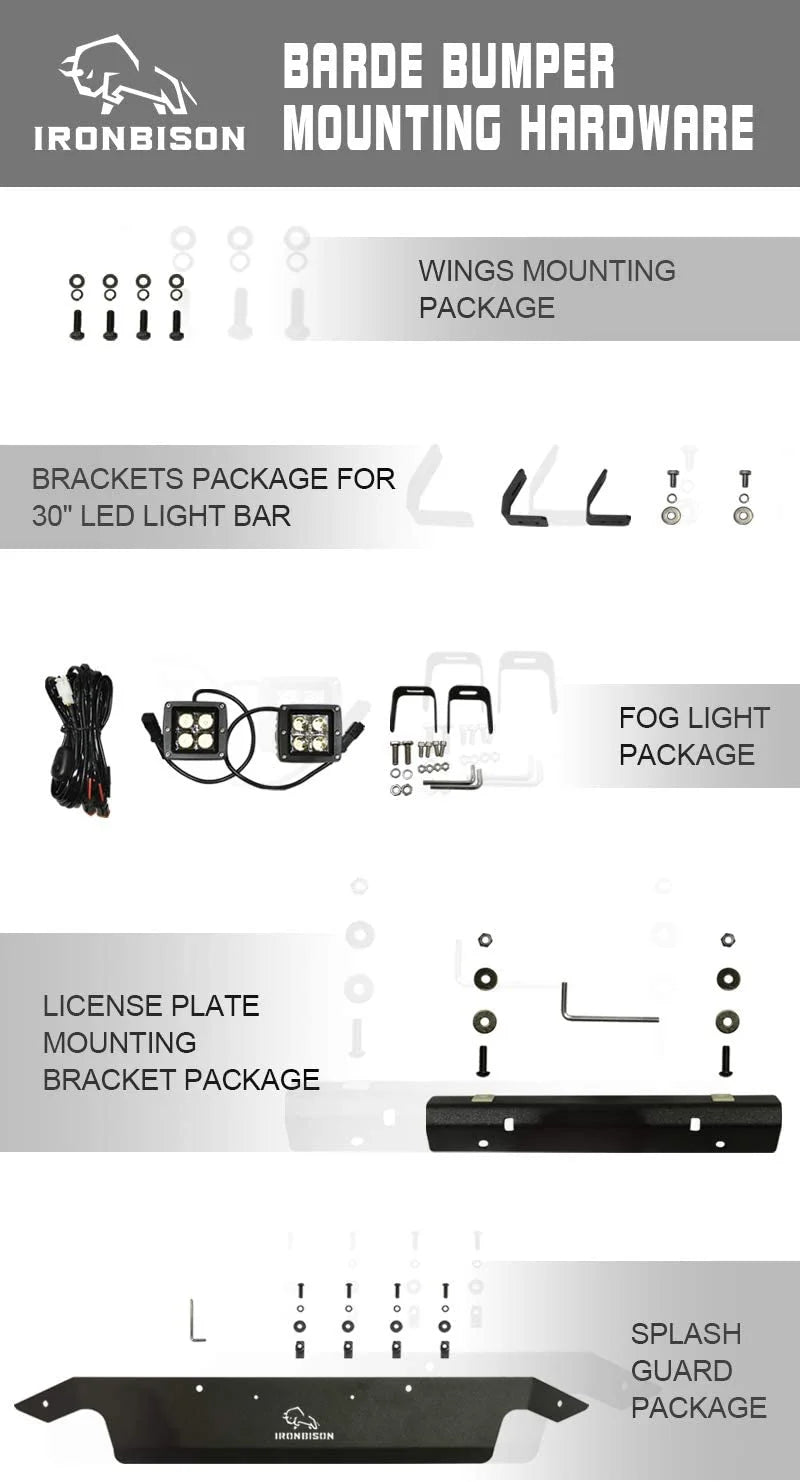 Front Bumper Bull Bar with 2 LED Fog Light P575