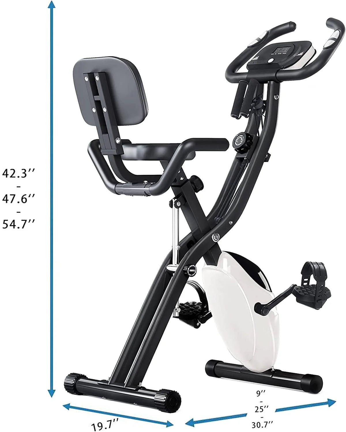 Folding 3-in-1 Recumbent Exercise Bike with Arm Resistance Bands V520100