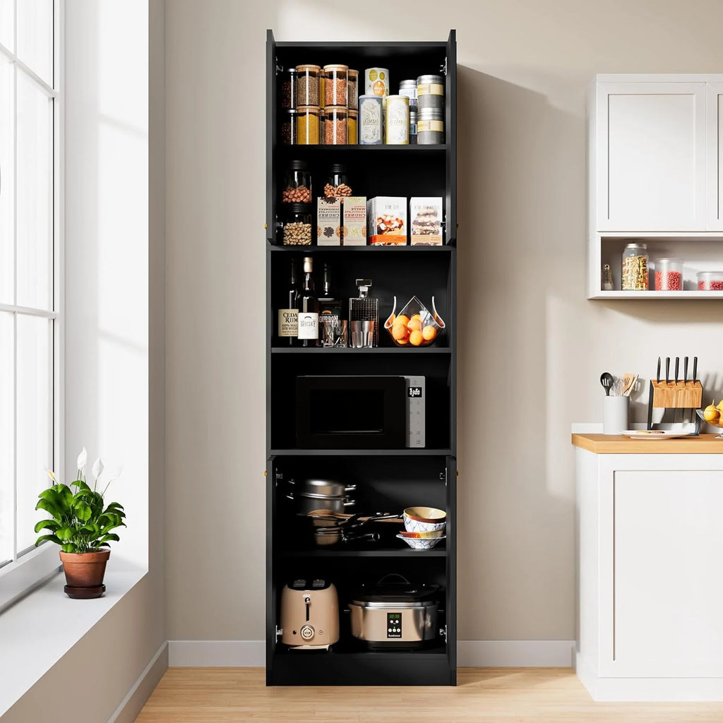 Black Wood Pantry Cabinets I309