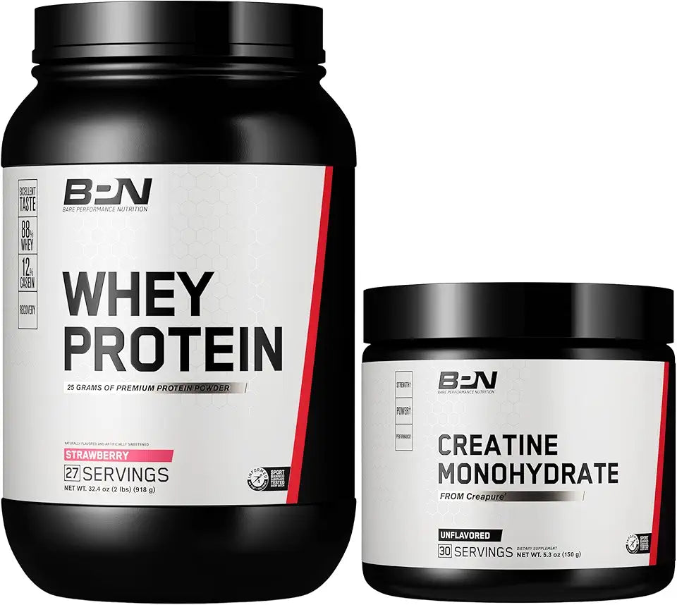 Whey Strawberry Protein & Creatine 30 Servings Bundle P3568