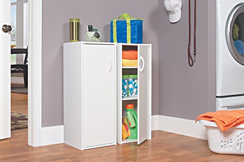 White Stackable 1-Door Organizer Q7499