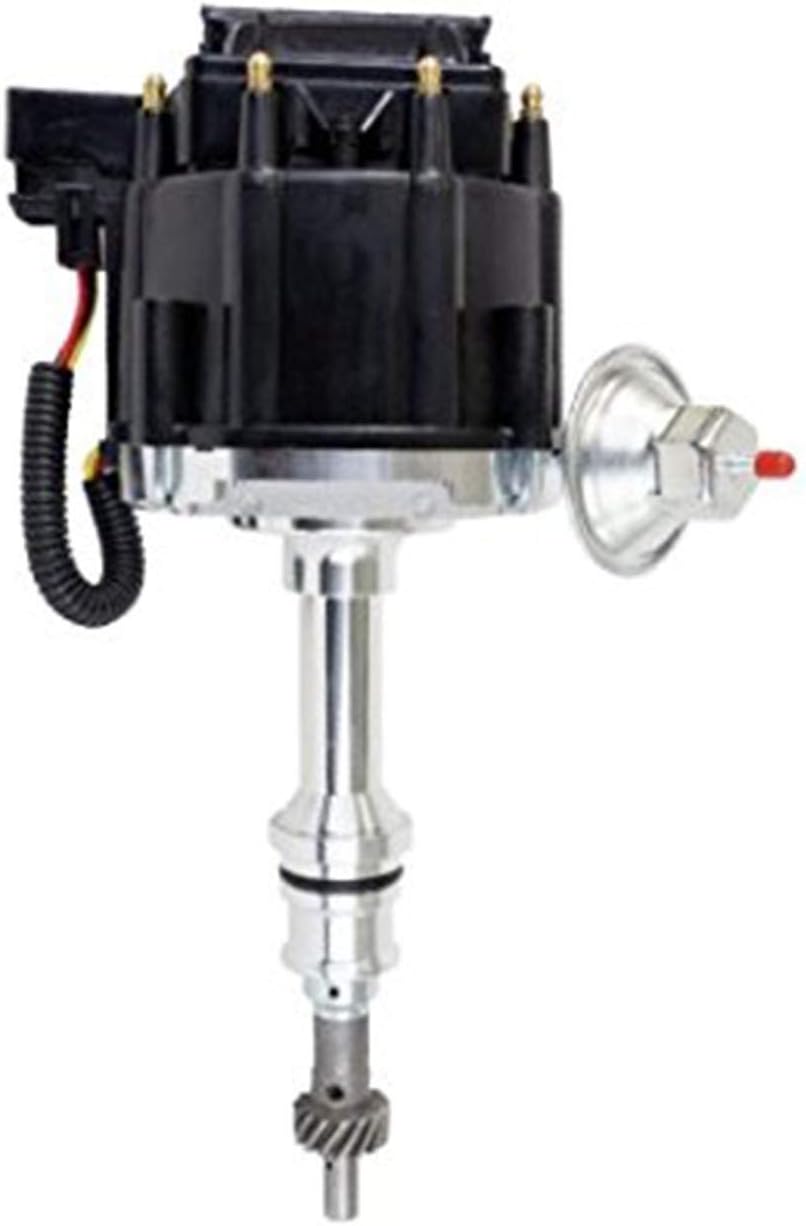 HEI Distributor 65K Coil Complete with 8mm Red Silicone Spark Plug Wires and Battery-Pigtail Harness Kit R788