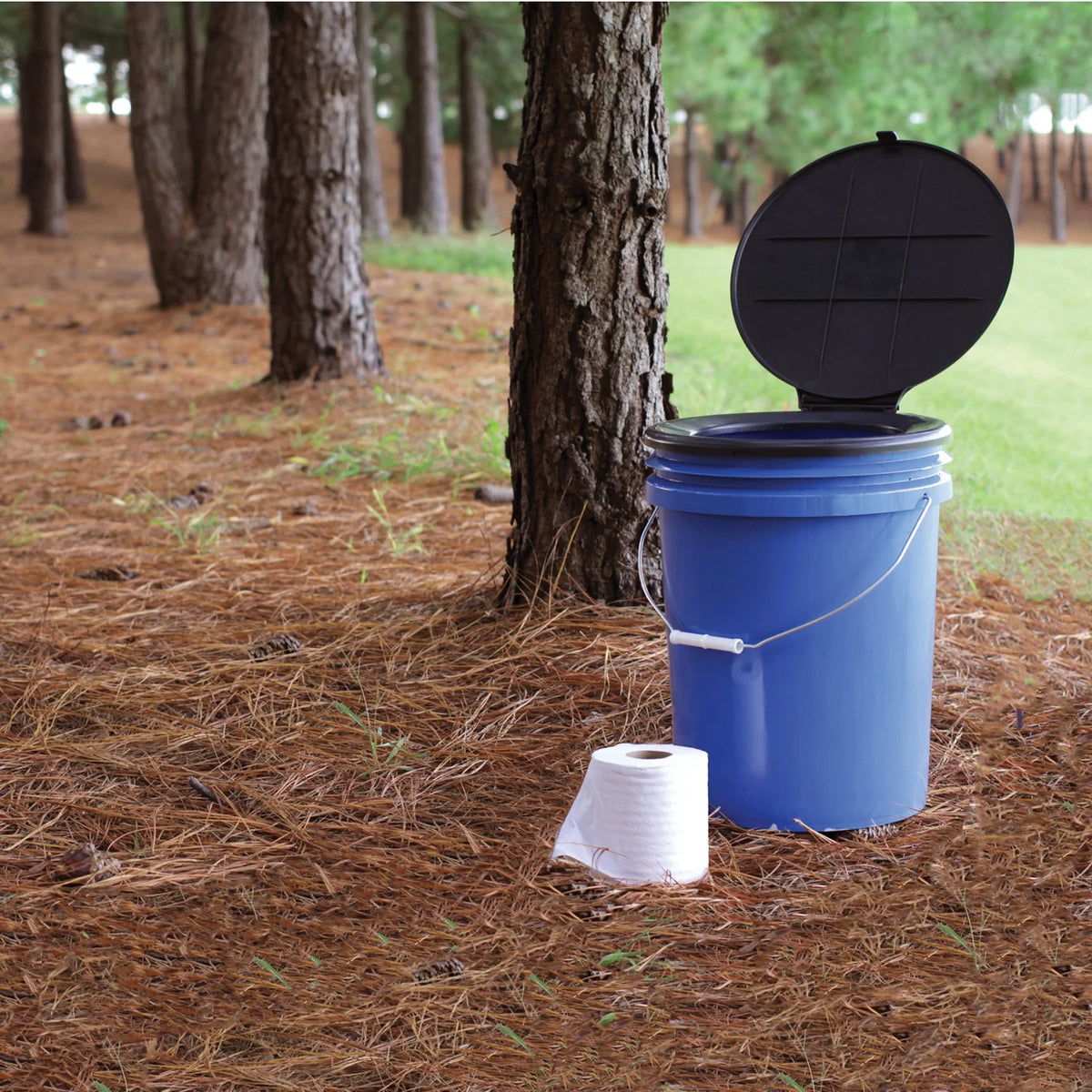 Black Bucket Toilet Seat with Lid L6062