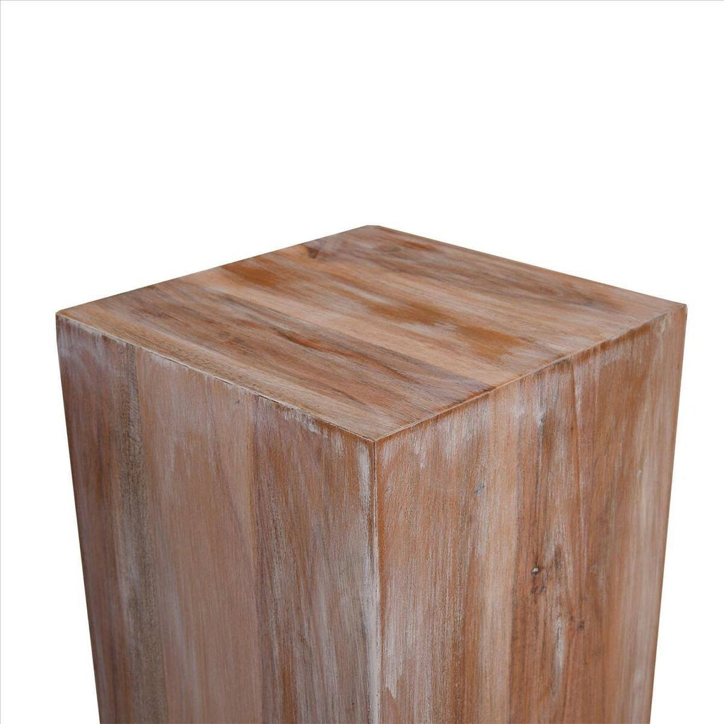 White Square Wooden End Table Z524545