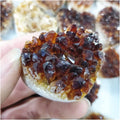 Natural Yellow Crystal Cluster Raw Rock Citrine Quartz Carved Love Heart Stone G141