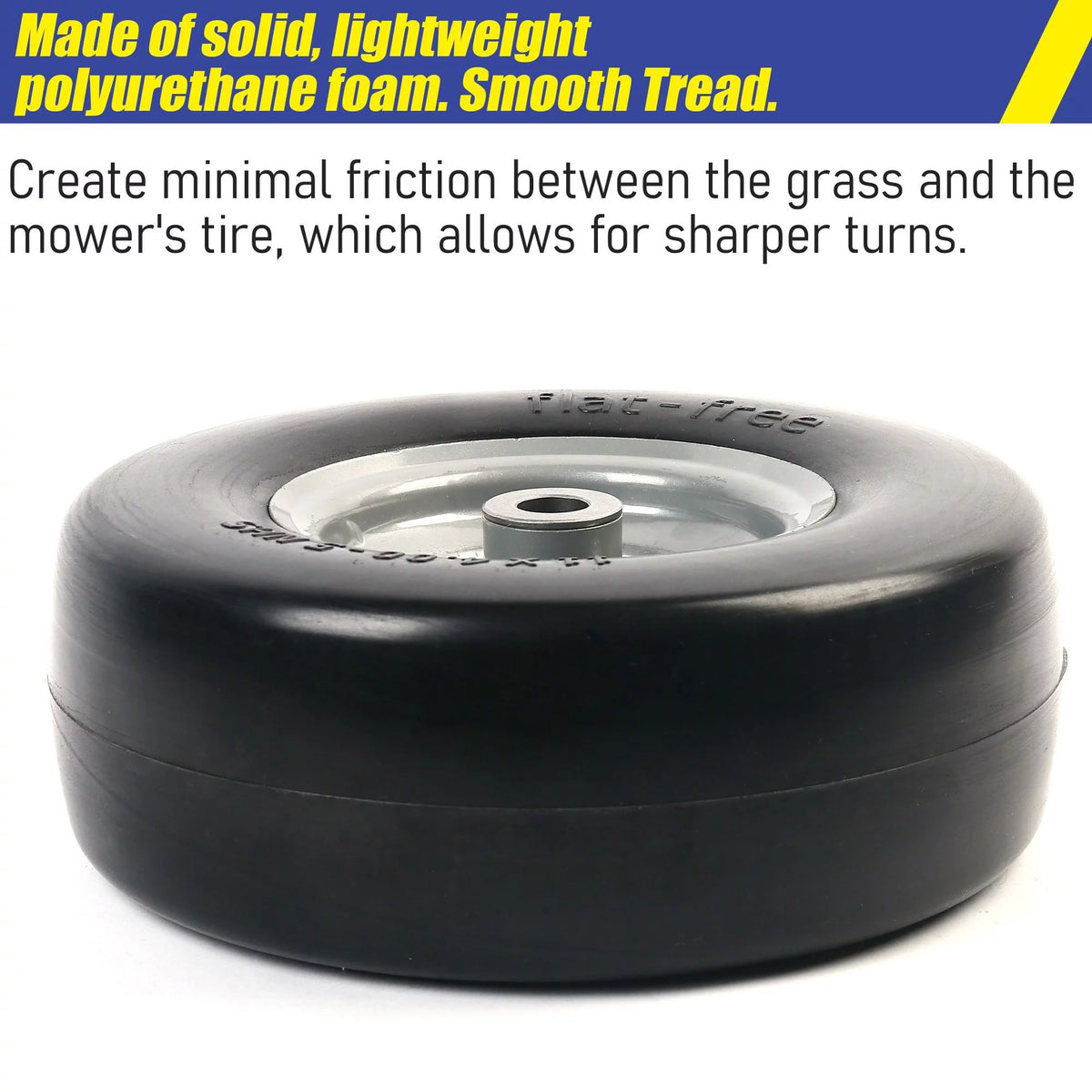 Flat Free Lawn Mower Tire and Wheel L907014