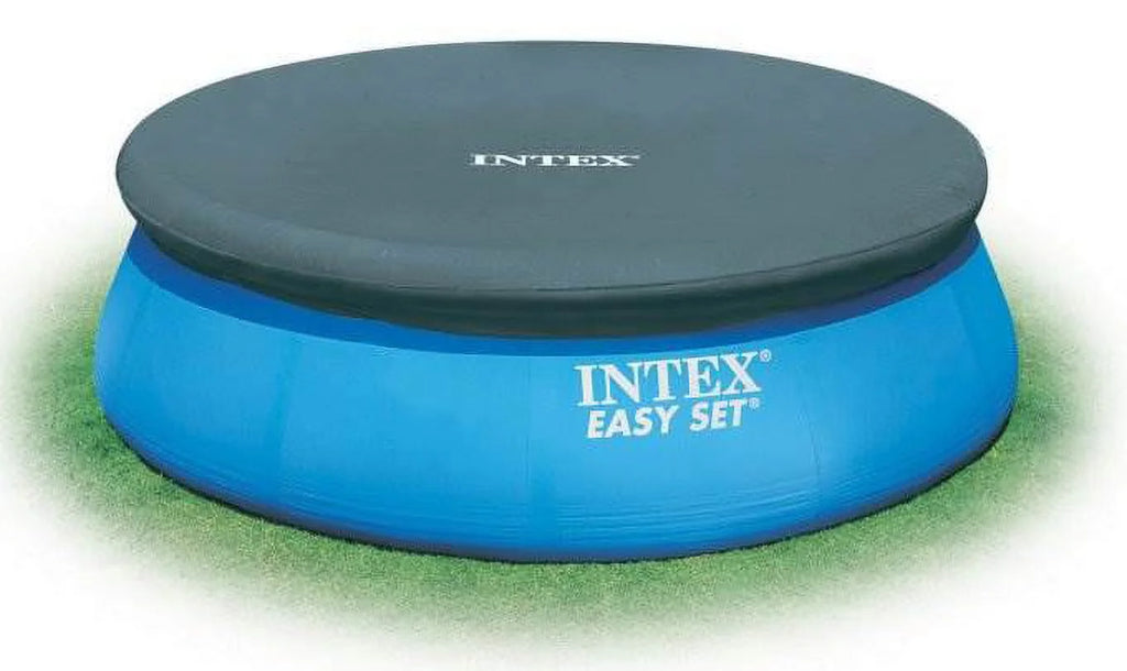 Round Swimming Pool Kit with Vacuum Skimmer, Pole, and Cover Tarp R4879