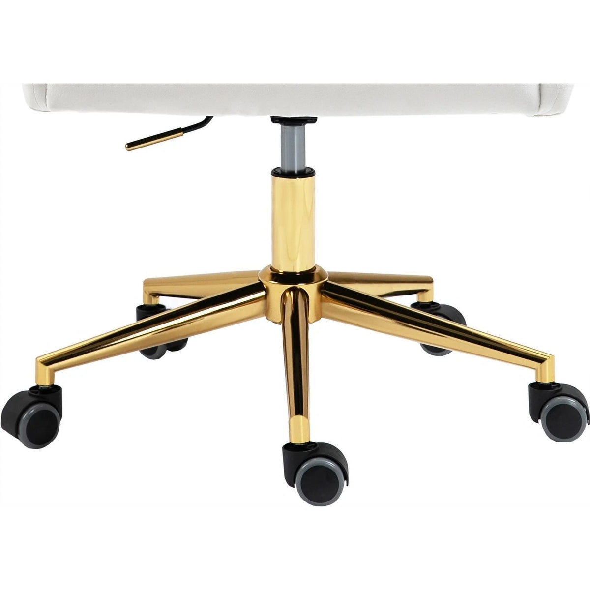 Cream Velvet Swivel Adjustable Office Chair R155