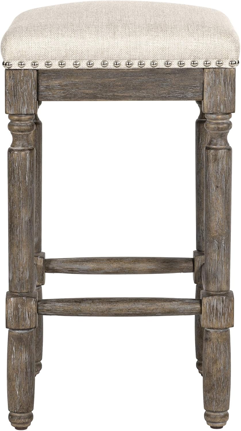 Taupe Barstool 26 Inch Seat Height Set of 1 X893913