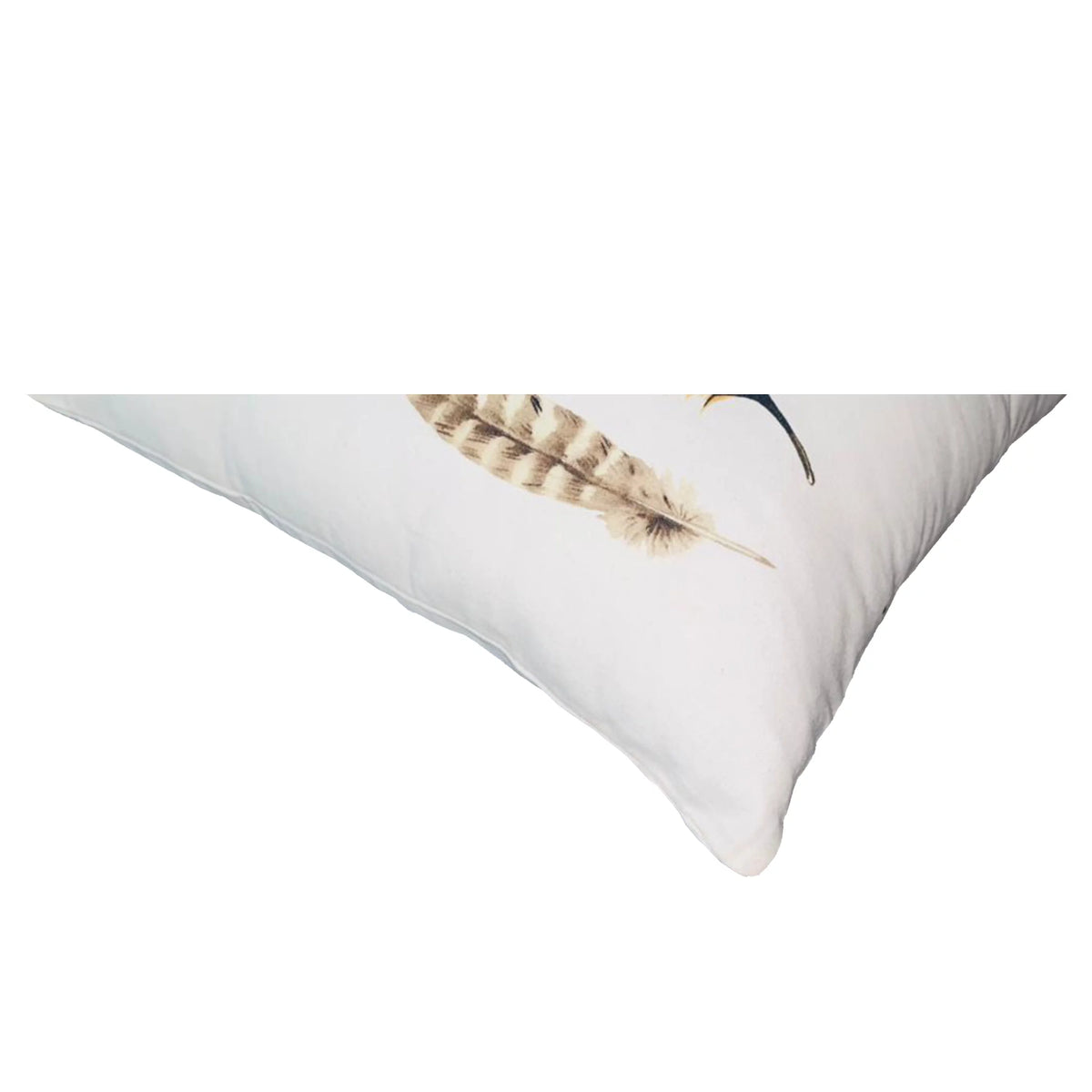 White Multicolor Cotton Throw Pillow L98854