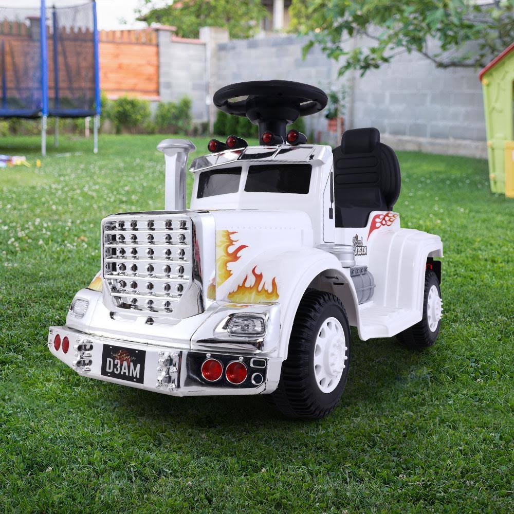 White Ride On Battery Toy Car A2244